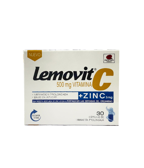 LEMOVIT C  500 MG + ZINC CAJA X 30 CAPSULAS